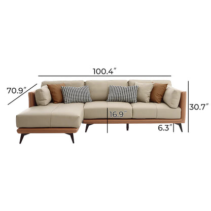 All-Leather Sectional